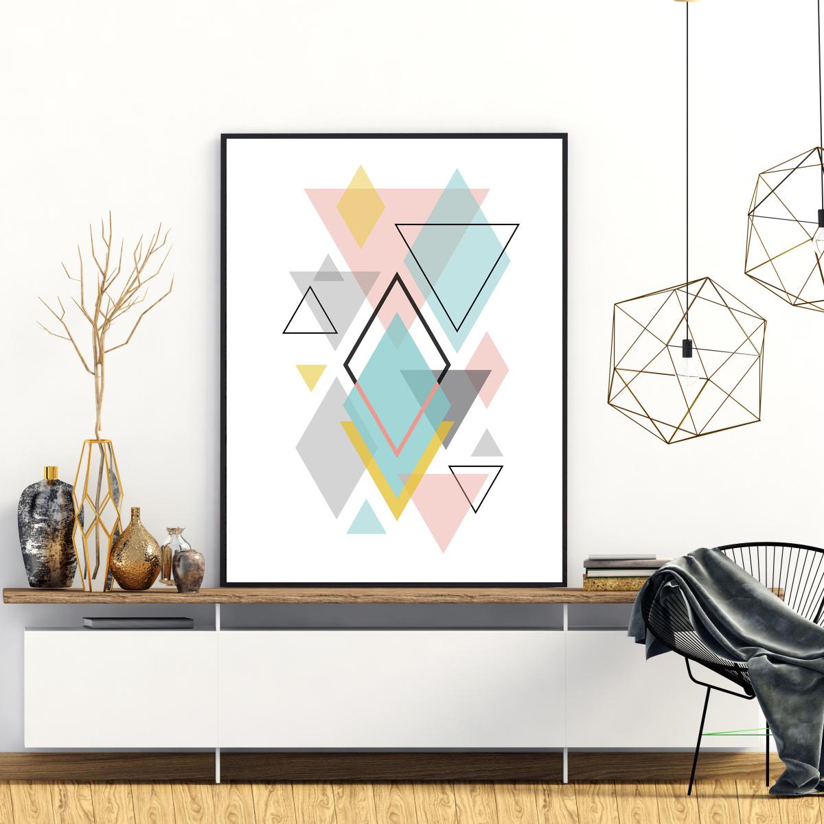 Poster - Pastel Triangle (S040072)